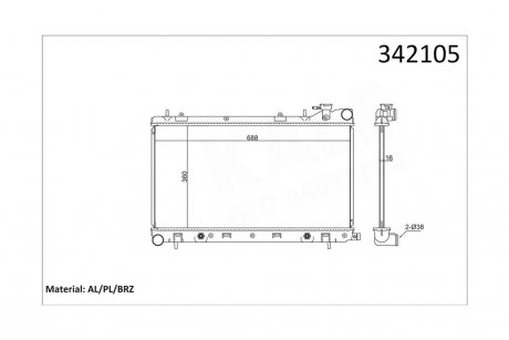 Радіатор охолодження Subaru Forester OTO RADYATOR Kale 342105