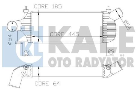 Интеркулер Nissan Navara (07-), Pathfinder (05-) 2.5 dCi Kale '342355