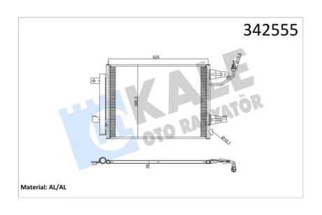 Радіатор кондиціонера MItsubIshI Colt (05-)/Smart Forfour (04-) KALE OTO RADYATOR Kale '342555