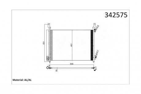 Радиатор кондиционера Renault Koleos I OTO RADYATOR Kale 342575