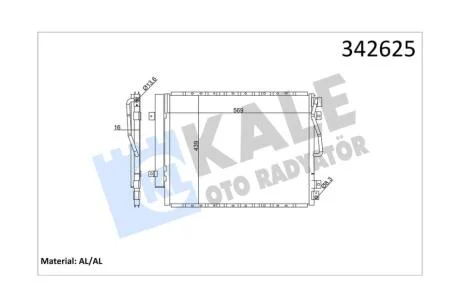 Радиатор кондиционера KIA Sorento (03-) 2.5 CRDi KALE OTO RADYATOR Kale 342625