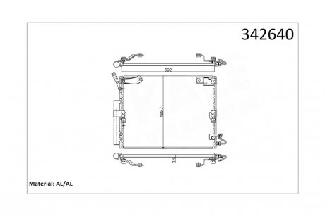 Радиатор кондиционера Toyota Land Cruiser 100 OTO RADYATOR Kale 342640