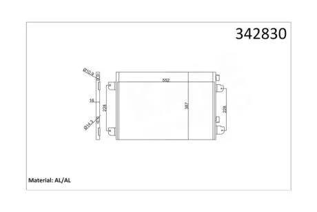 Радиатор кондиционера Renault Logan (05-), Sandero (08-) 1.5dCi, 1.6 16V KALE OTO RADYATOR Kale 342830