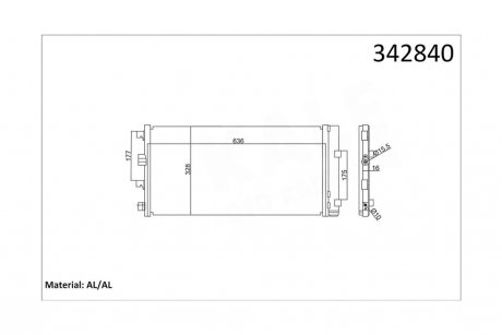 Радиатор кондиционера Dacia Duster, Renault Duster OTO RADYATOR Kale 342840