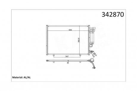 Радиатор кондиционера Ford Fiesta VI OTO RADYATOR Kale 342870