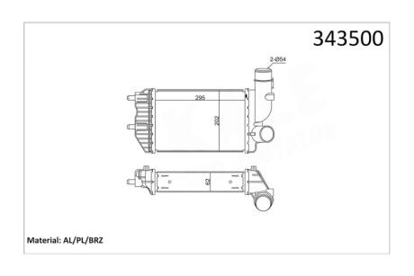 Інтеркулер Citroen Jumper/Peugeot Boxer/Fiat Ducato (02-) OTO RADYATOR Kale 343500
