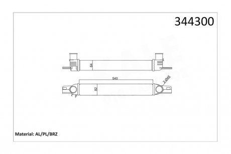 Интеркулер Citroen Nemo (09-) OTO RADYATOR Kale 344300