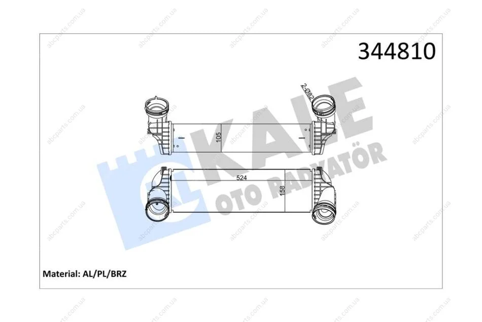 Інтеркулер BMW X5 (E70, F15), X6 (E71, F16) (07-19) 3.0i, 3.0D KALE OTO RADYATOR Kale '344810 (фото 1)