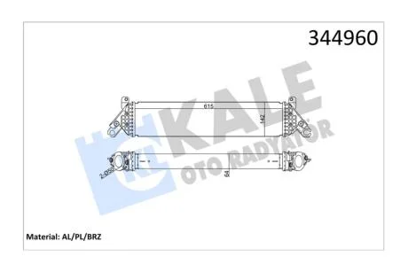 Інтеркулер Mazda 3, 6, Cx-5 (12-) 2.2 D KALE OTO RADYATOR Kale 344960