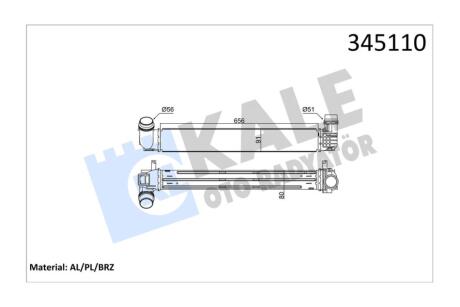 Інтеркулер Renault Megane III, Scenic III, Grand Scenic III (09-) 1.2 Tce, 1.4 Tce, 1.5 dCi OTO RADYATOR Kale 345110