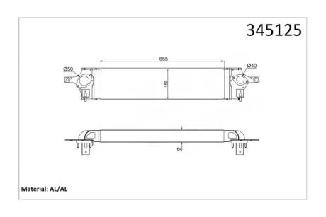 Интеркулер Nissan X-Trail (07-) 2.0 dCi KALE OTO RADYATOR Kale 345125