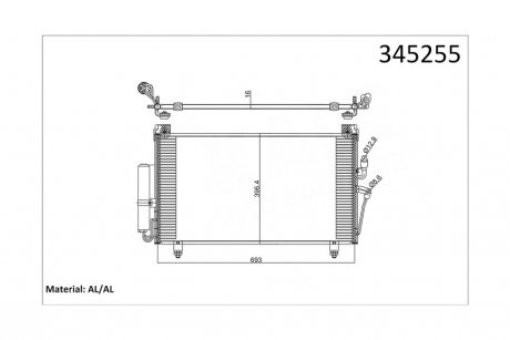 Радиатор кондиционера Mitsubishi Outlander I OTO RADYATOR Kale 345255