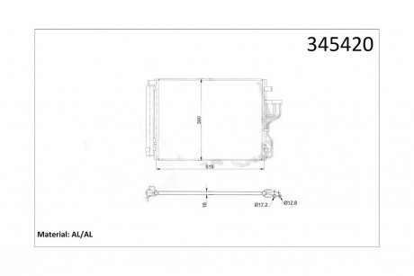 Радиатор кондиционера Hyundai IX35, Kia Sportage OTO RADYATOR Kale 345420