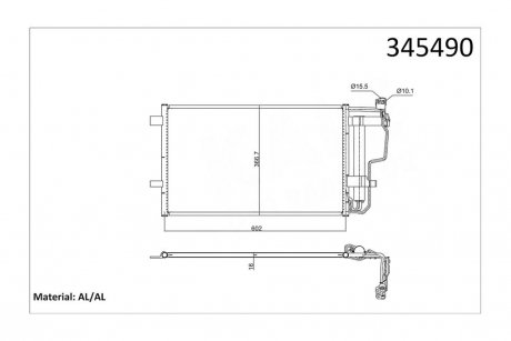 Радиатор кондиционера Mazda 3 OTO RADYATOR Kale 345490