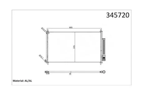 Радиатор кондиционера Honda CR-V IV (12-) 2.0i, 2.4i KALE OTO RADYATOR Kale 345720