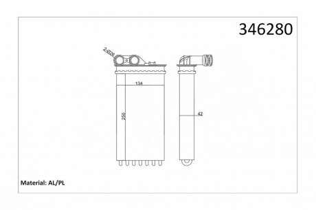 Радиатор отопителя Citroen C4 I, Peugeot 307, 307 Cc, 307 Sw OTO RADYATOR Kale 346280
