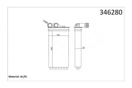 Радіатор отопителя Citroen C4 (04-)/Peugeot 307 (03-) KALE OTO RADYATOR Kale 346280
