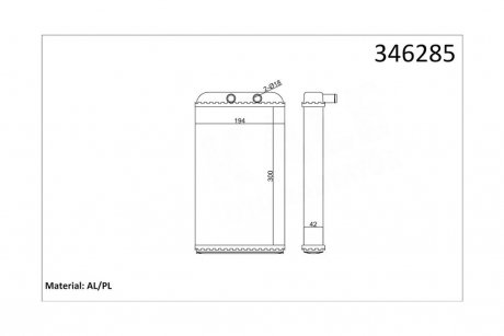 Радиатор отопителя Citroen Jumper, Peugeot Boxer, Fiat Ducato OTO RADYATOR Kale 346285