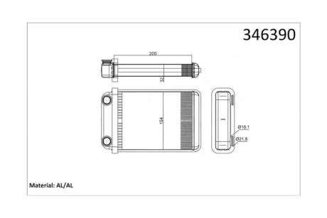 Радиатор отопителя Opel Astra J, K (10-), Zafira (12-) KALE OTO RADYATOR Kale 346390