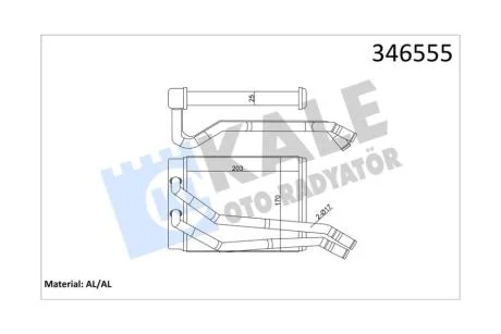 Радіатор отопителя Hyundai SantaFe (01-) KALE OTO RADYATOR Kale '346555
