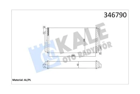 Радиатор отопителя MB 190 (W201) (83-) KALE OTO RADYATOR Kale '346790