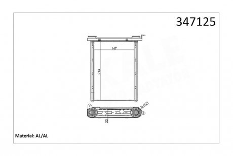 Радиатор отопителя Renault Fluence, Megane III, Megane Cc OTO RADYATOR Kale 347125