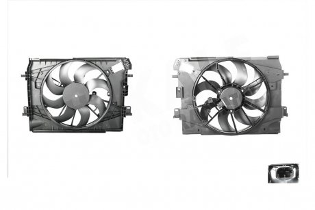 Вентилятор охлаждения радиатора с кожухом Logan II (12-) A/C+ OTO RADYATOR Kale 347170