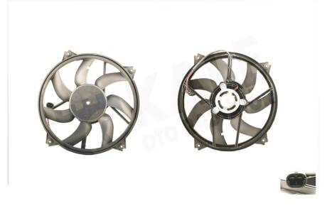 Вентилятор охолодження радіатора Citroen Berlingo (08-), C4 (07-)/Peugeot 307, 308 (08-) OTO RADYATOR Kale 347185