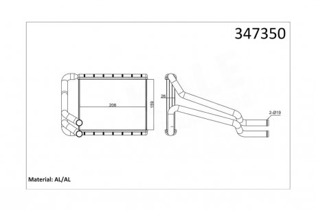 Радиатор отопителя Hyundai Elentra, I30, Kia CeeD, Pro CeeD Heater OTO RADYATOR Kale 347350