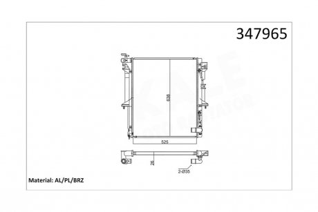 Радиатор охлаждения Mitsubishi L200, Triton OTO RADYATOR Kale 347965
