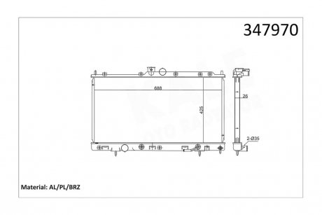 Радиатор охлаждения Mitsubishi Outlander I OTO RADYATOR Kale 347970