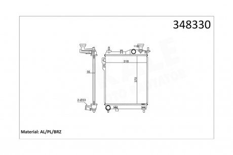 Радиатор охлаждения Hyundai Getz OTO RADYATOR Kale 348330