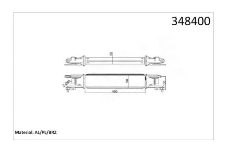 Інтеркулер Opel Corsa D (06-) 1.3 CDTi KALE OTO RADYATOR Kale 348400