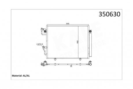 Радіатор кондиціонера Mitsubishi Pajero III OTO RADYATOR Kale 350630