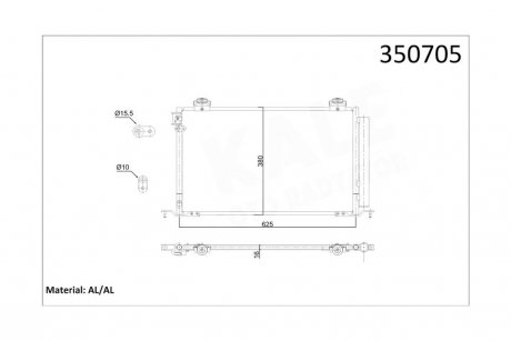 Радиатор кондиционера Toyota Avensis OTO RADYATOR Kale 350705