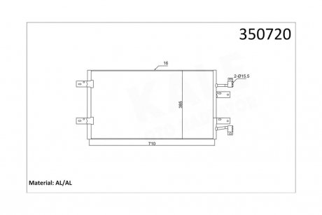Радіатор кондиціонера Renault Trafic II, Nissan Primastar, Opel VIVaro OTO RADYATOR Kale 350720