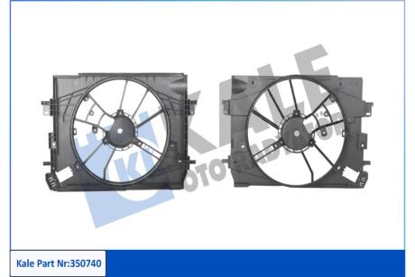 Диффузор радиатора Renault Logan II, Sandero II, Clio IV, Dokker, Duster (12-) OTO RADYATOR Kale '350740