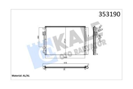 Радиатор кондиционера Hyundai Accent IV (11-)/KIA Rio III (12-) KALE OTO RADYATOR Kale '353190