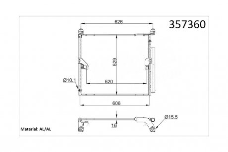 Радиатор кондиционера Toyota Land Cruiser Prado OTO RADYATOR Kale 357360