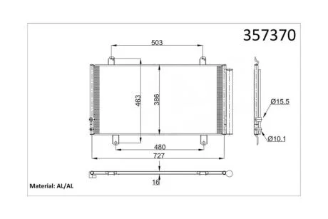 Радиатор кондиционера Toyota Camry XV50 (11-) KALE OTO RADYATOR Kale 357370