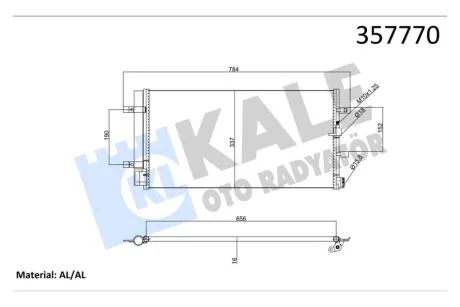 Радиатор кондиционера Audi A4 (12-), A5 (12-), A6 (11-), A7 (10-), Q5 (13-)/Porsche Macan (14-) KALE OTO RADYATOR Kale 357770