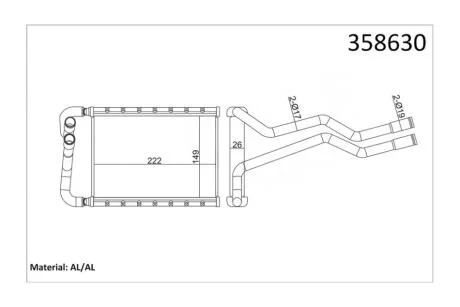 Радіатор отопителя Hyundai SantaFe II (06-) KALE OTO RADYATOR Kale 358630