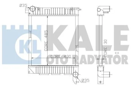 Радіатор охолодження двигуна (паяний) LR Freelander (98-) 2.0Di KALE OTO RADYATOR Kale '359400