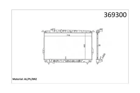 Радіатор охолодження двигуна (паяний) Hyundai Sonata IV (98-)/KIA Magentis, Optima (01-) АКПП KALE OTO RADYATOR Kale 369300