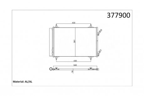 Радиатор кондиционера Citroen Belingo, C4, C4 I, C4 Picasso I OTO RADYATOR Kale 377900