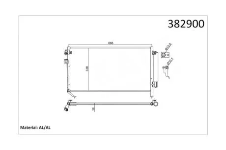 Радіатор кондиціонера Subaru Forester (02-) 2.0i, 2.5i KALE OTO RADYATOR Kale 382900