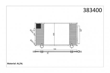 Радиатор кондиционера Toyota Rav 4 II OTO RADYATOR Kale 383400