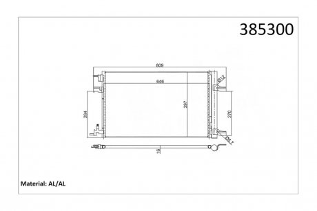 Радиатор кондиционера Chevrolet Cruze, Orlando, Opel Astra J, Astra J GTC OTO RADYATOR Kale 385300