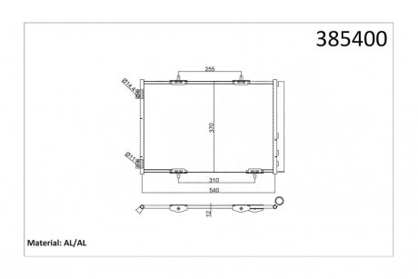 Радиатор кондиционера Citroen C2, C3 I, C3 II, C3 III, C3 Picasso OTO RADYATOR Kale 385400