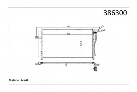 Радиатор кондиционера Hyundai Accent III OTO RADYATOR Kale 386300